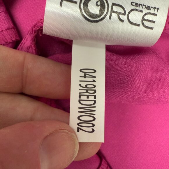 Women's CARHARTT Force Cross Flex Utility Pink Scrub Bootcut Pants- Size S - Picture 9 of 9